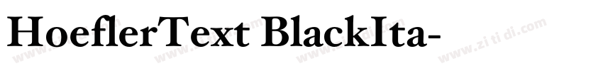 HoeflerText BlackIta字体转换
